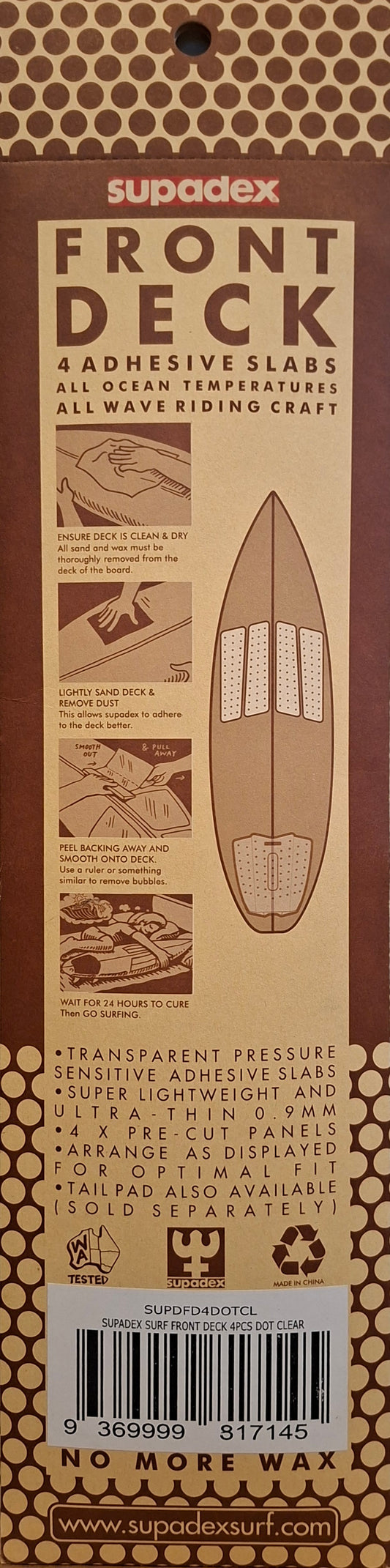 Supadex Front Deck 4pcs (0.9mm) Clear